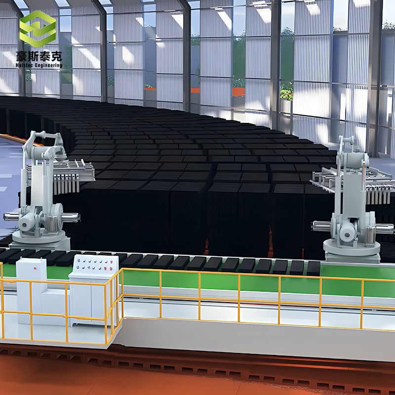 Fully Automatic Robot Stacking Machine Clay Brick Extruder With Power ...