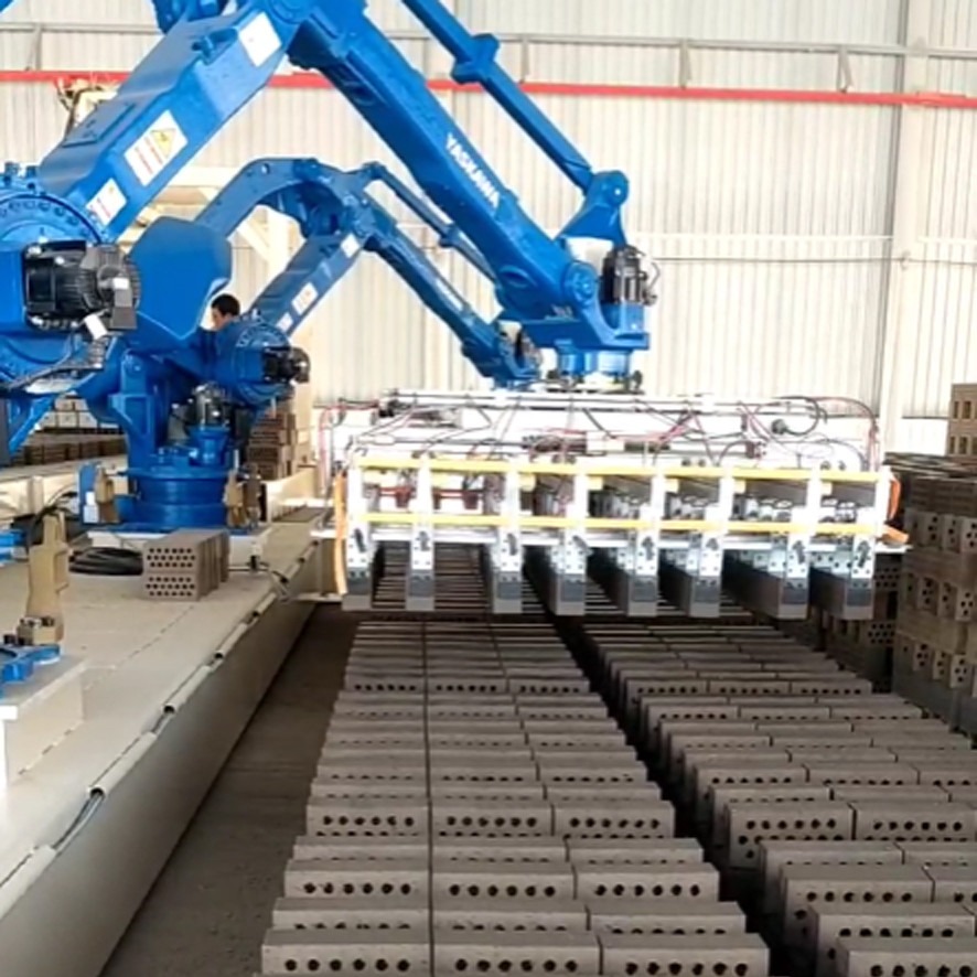 CE / ISO Robot Stacking Clay Brick Maker Machine With Fully Automation ...